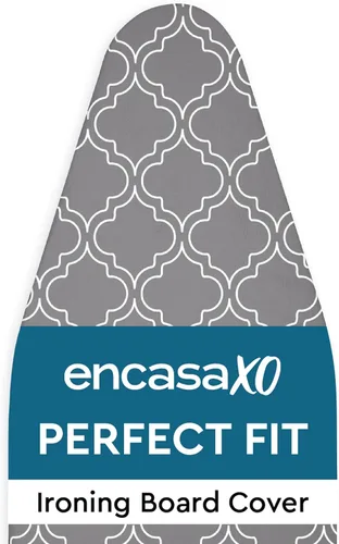 Vista 9 de Encasa XO Funda para tabla de planchar y almohadilla 42"x14" - Acolchado grueso de fieltro de 3mm, ajuste con cordón y bloqueo, fácil de colocar
