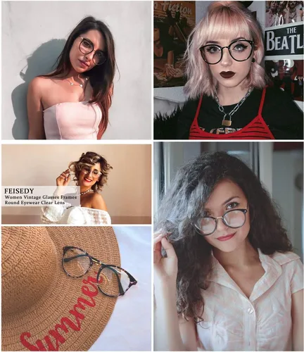 Vista 7 de FEISEDY - Lentes de sol para mujer, diseño vintage B2260