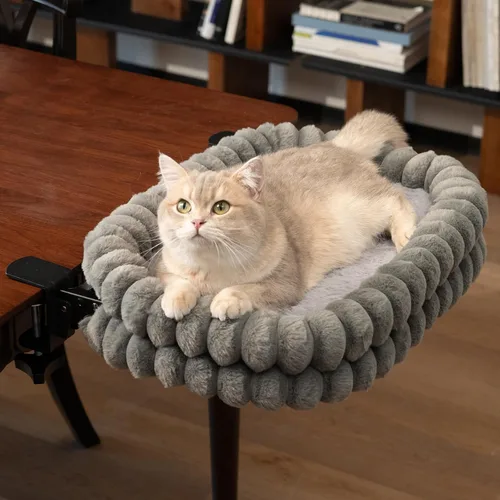 Vista 10 de CHEERPALS Cloud - Hamaca plegable para gatos de interior Gris