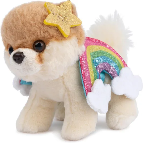 Vista 5 de GUND Boo Mundo's Perro Más Lindo Itty Bitty Boo Alien Peluche de Perro Tipo Pomeranian, 5 Pulgadas