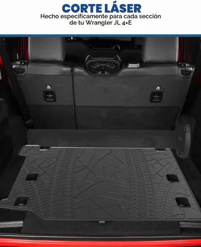 Vista 5 de JOYTUTUS Tapete de carga compatible con Wrangler JL 4XE, protección para todo tipo de clima, forro de carga, resistente, impermeable, sin olor, se