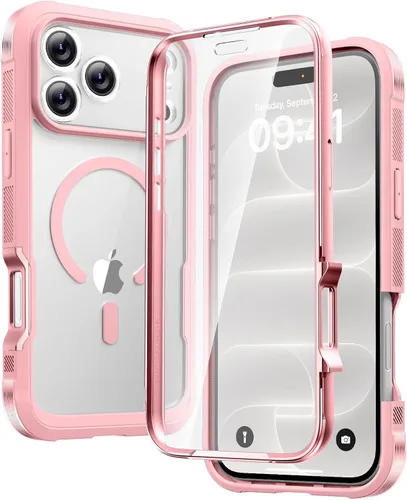 Vista 248 de Carcasa Diaclara diseñada para iPhone 12/12 Pro, carcasa completa resistente con protector de pantalla táctil y antiarañazos integrado, carcasa Azul