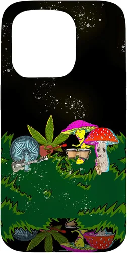 Vista 14 de Jamming Mushrooms Weed - Carcasa para iPhone 17, diseño psicodélico de cannabis 420