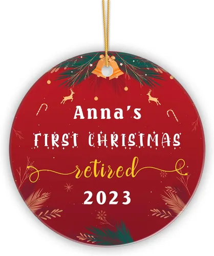 Vista 9 de Adorno personalizado de primera Navidad para bebé con nombre, personaliza la fecha de nacimiento de tu bebé, hora de nacimiento, peso y altura, bebé