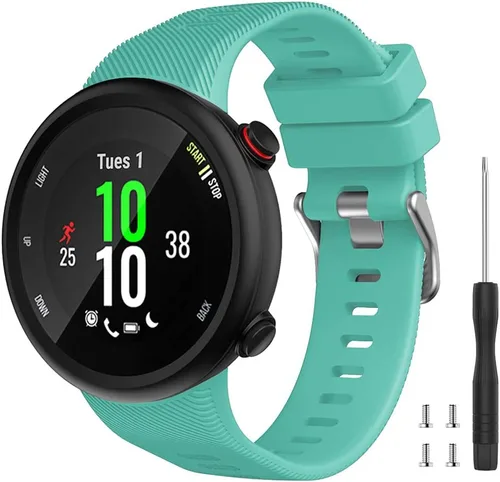 Vista 21 de Compatible con la correa Garmin Forerunner 45S, correa de repuesto deportiva de silicona suave, pulsera de fitness para Garmin Forerunner 45S