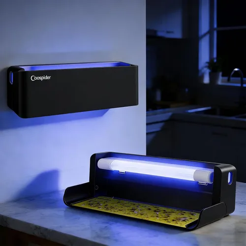 Vista 10 de Trampa de luz UV para moscas de frutas, para interiores, para restaurantes