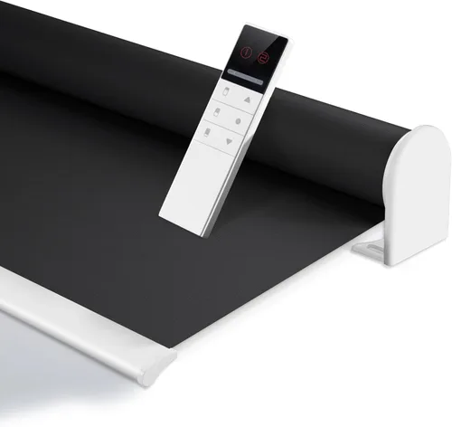 Vista 23 de Zshine Persianas opacas motorizadas con ancho personalizado (23-95 pulgadas), persianas enrollables inalámbricas y recargables con control remoto