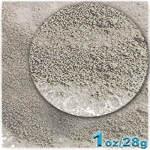 Vista 3 de The Crafts Outlet 1 oz = 0.99 oz Microperlas de plástico Nohole 0.024 in opaco marfil Peal