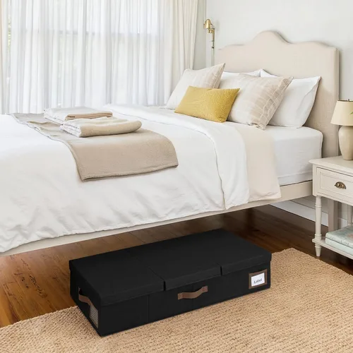Vista 4 de GRANNY SAYS Paquete de 2 organizadores debajo de la cama, organizador debajo de la cama con tapa superior para dormitorio, contenedores
