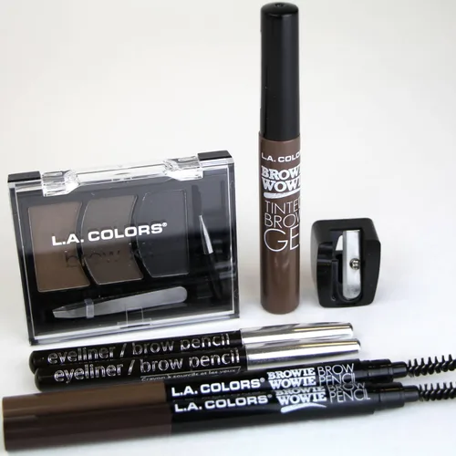 Vista 4 de L.A. COLORS Browie Wowie - Gel para cejas tintado, marrón oscuro CBG413