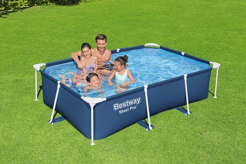 Vista 2 de Bestway Steel Pro - Piscina rectangular sobre el suelo (8.5 ft x 5.6 ft x 24.0 in)