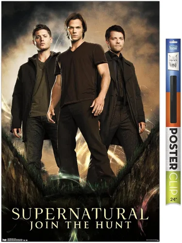 Vista 19 de Trends International Supernatural - Póster de pared de grupo, 14.725 x 22.375 pulgadas, versión con marco de madera tipo granero