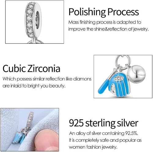 Vista 2 de TINSLO Charms Beads fits for Charms Bracelets for Woman Girl Jewelry Beads Gifts for Women BraceletNecklac
