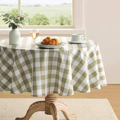 Vista 16 de Mantel a cuadros rectangular de gingham, impermeable, sin arrugas, manteles de búfalo a cuadros para mesa, lavables para comedor, fiestas y picnic