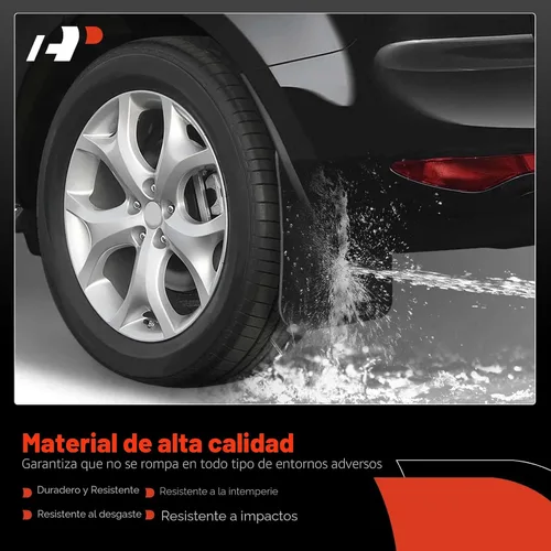 Vista 2 de A-Premium 2 unidades de protectores universales negros contra salpicaduras, aletas de barro, guardabarros, guardabarros, guardabarros, guardabarros