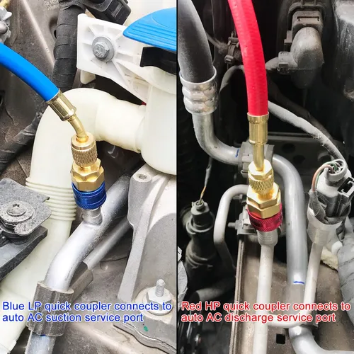 Vista 7 de JIFETOR - Juego de manómetros de CA de 3 vías de herramienta de carga HVAC de diagnóstico para hogar automático refrigerante R404A R134A