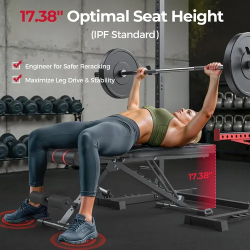 Vista 5 de FLYBIRD Adjustable Weight Bench, Full Body Workout Bench for Home Gym