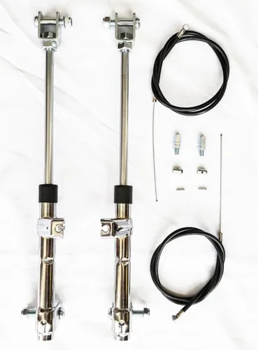 Vista 3 de Pistones para silla de ruedas, pistón para silla de ruedas reclinable, con hardware y cable de 24 pulgadas, para la mayoría de sillas de ruedas