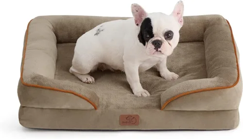 Vista 82 de Bedsure - Cama para gatos de interior, sofá cama lavable para perros muy pequeños, espuma de soporte con funda extraíble y lavable, forro Gris