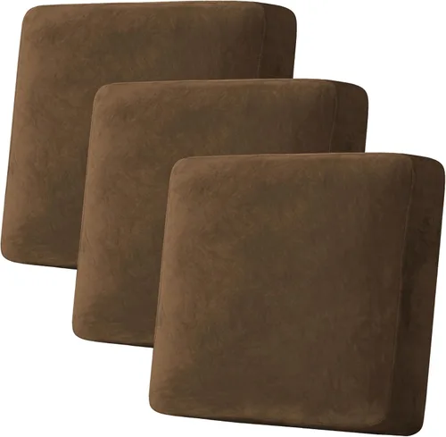Vista 169 de H.VERSAILTEX Funda de cojín elástica de terciopelo para sofá, funda de cojín de felpa para cojines de silla, protector de muebles, cojín de asiento