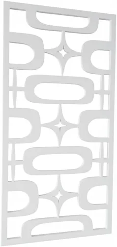 Vista 17 de MidCentury - Paneles de pared modernos de óvalos atómicos con explosiones de estrellas de estilo vintage, dorado, plateado, negro, menta, arte