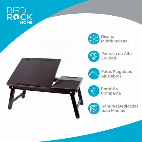 Vista 3 de Sofia + Sam Bandeja de cama para laptop con cajón de almacenamiento, patas plegables ajustables y alfombrilla para mouse Escritorio portátil