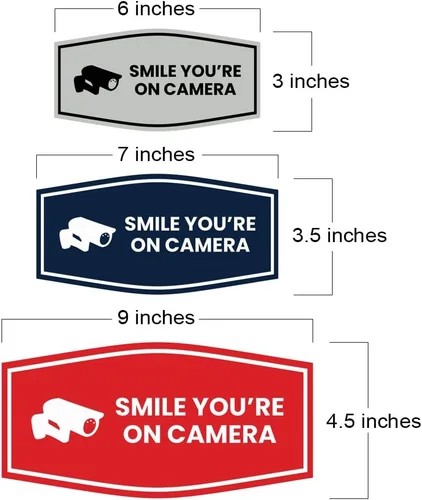 Vista 7 de Fancy Smile You're On Camera Letrero (negro) - Mediano (1 unidad)