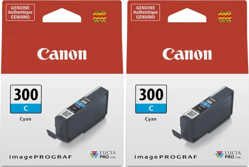Vista 6 de Canon PFI-300 - Depósito de tinta cian original, compatible con impresoras ImagePROGRAF PRO-300