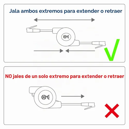 Vista 6 de Cable Matters Paquete de 2 cables Ethernet retráctiles de 3 pies (cable retráctil Cat 5e, cable Cat5e) compatible con Ethernet Gigabit
