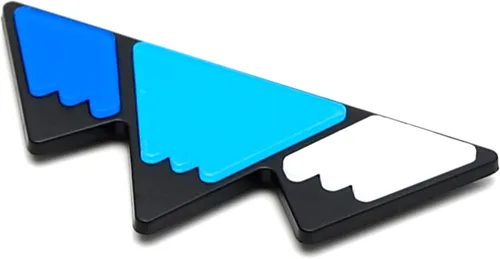Vista 8 de iJDMTOY Emblema de rejilla de estilo retro de 3 colores en forma de montaña compatible con Toyota Tacoma Tundra 4Runner FJ Cruiser RAV4 Hilux, etc.