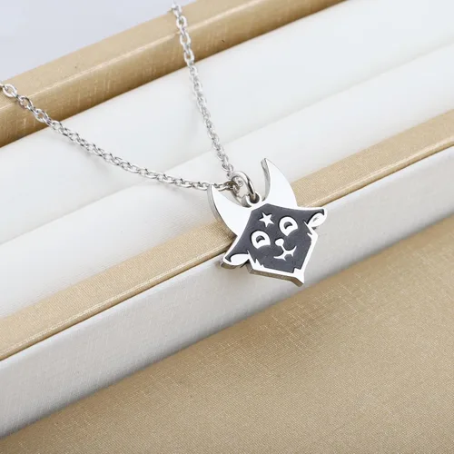 Vista 5 de KEYCHIN Collar de cabra del diablo, regalos góticos de cabra Baphomet, joyería de cabra