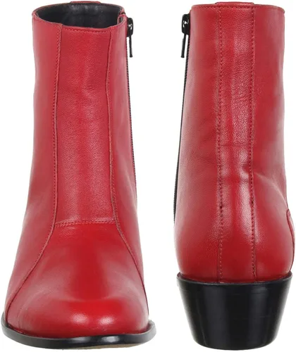 Vista 8 de LIBERTYZENO Botas de vestir retro de tobillo alto para hombre con estampado de serpiente y cuero liso para Navidad