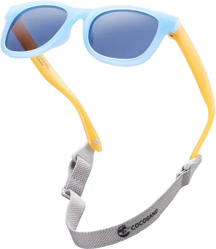 Vista 7 de COCOSAND Flexible Polarized Baby Sunglasses with Strap Beige