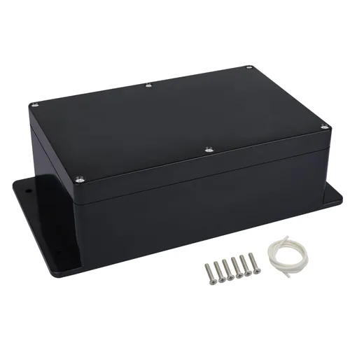 Vista 14 de Caja de conexiones impermeable a prueba de polvo IP65 de plástico ABS, proyecto eléctrico universal con oreja fija, color negro, 3.26"x 2.28"x 1.29