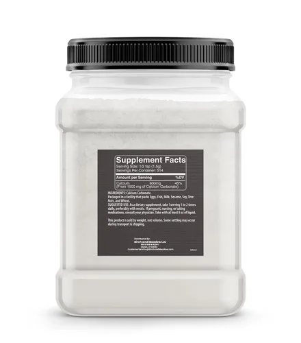 Vista 2 de Birch & Meadow, Carbonato de calcio, 1.7 Lb