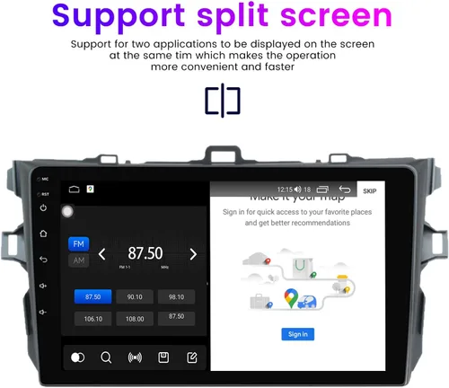 Vista 6 de Estéreo Android Android para Toyota Corolla 2009-2012 Unidad Principal