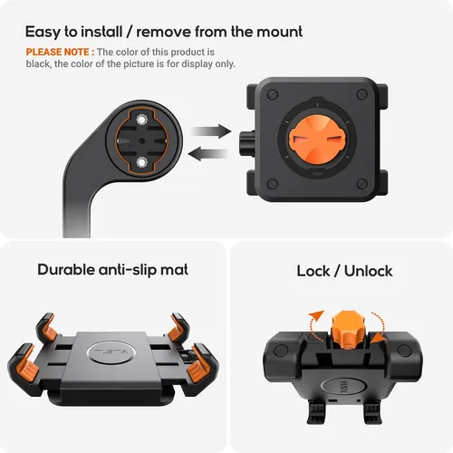 Vista 3 de TUSITA Soporte para teléfono de bicicleta compatible con Garmin Mount, 4.0"-6.9