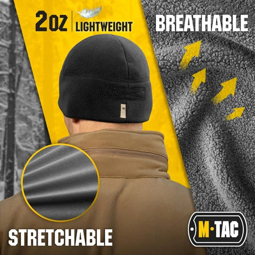 Vista 5 de M-Tac Gorra táctica de lana para reloj - Gorro de invierno Elite - Panel de parches