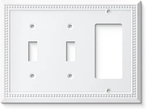 Vista 60 de Henne Bery Sunken Pearls - placa decorativa de pared, placa decorativa de pared, tapa de salida de la placa del interruptor, aleación de zinc sólida