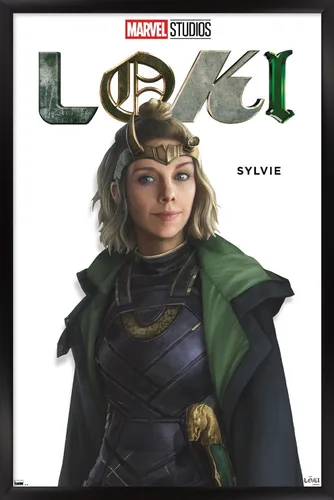 Vista 9 de Trends International Marvel Loki - Póster de pared de la serie Sylvie Feature Series, 14.725 x 22.375 pulgadas, versión enmarcada de madera