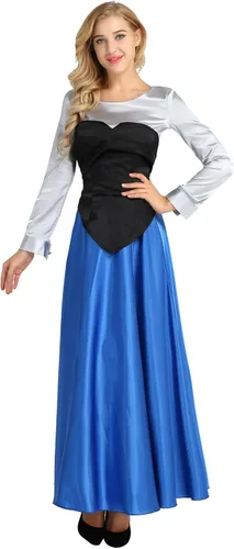 Vista 3 de iiniim - Disfraz de sirena para mujer, 3 piezas, disfraz de princesa