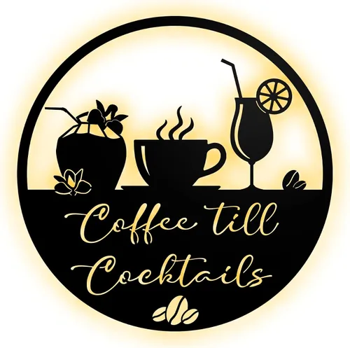 Vista 23 de Letrero de metal personalizado para barra de café, varios tamaños, placa de pared para decoración de cocina, regalos personalizados para amantes