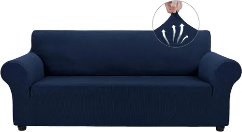 Vista 10 de Asnomy Fundas de sofá para sofá de 2 cojines, fundas elásticas para sofá biplaza, protector de mascotas, fundas de muebles para perros y gatos, tela