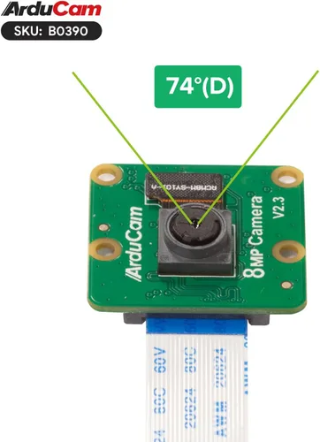 Vista 4 de Arducam Módulo de cámara Raspberry Pi de 8 megapíxeles, módulo de cámara 1080P IMX219 compatible con Raspberry Pi 5, 4 Modelo B, Pi 3/3B+ y Pi Zero