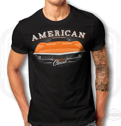 Vista 3 de 1968 Corvette Stingray Tribute - Camiseta para hombre, color negro Idea de regalo para fanáticos del coche americano S-6XL Fabricado en Estados