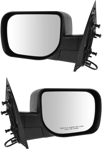 Vista 96 de TRQ Conjunto de 2 piezas de espejo lateral para conductor y pasajero, ajuste eléctrico, sin calefacción, sin memoria, color negro, compatible