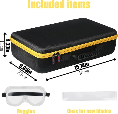 Vista 4 de Caja de almacenamiento rígido Khanka de repuesto para sierra recíproca DEWALT 20V MAX XR (DCS367B / DCS387B), taladro de martillo giratorio 20V Max