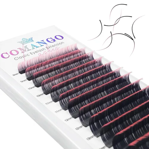 Vista 13 de CoMango Easy Fan - Extensiones de pestañas rizadas C/D de 0.05/0.003 in, pestañas de volumen que florecen automáticamente, color negro mate 2D-20D