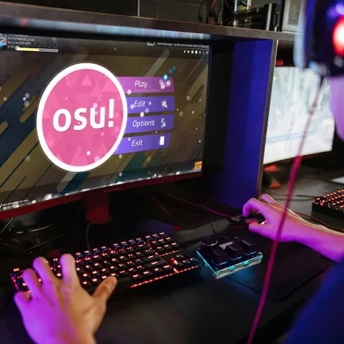 Vista 5 de BTXETUEL SayoDevice O3C Teclado OSU con Interruptores Hall de Disparo Rápido Interruptores Lineales Magnéticos con Perilla y Pantalla, Copiar Pegar