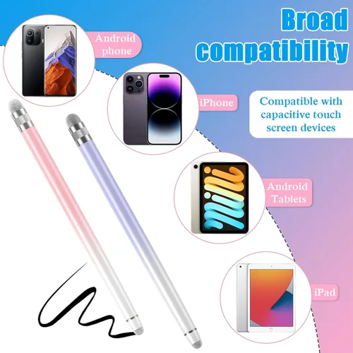 Vista 6 de Bopomofo 2 piezas de lápices capacitivos para pantallas táctiles, Lápiz capacitivo para iPhone/iPad/Tablet Android/Microsoft Surface, Compatible